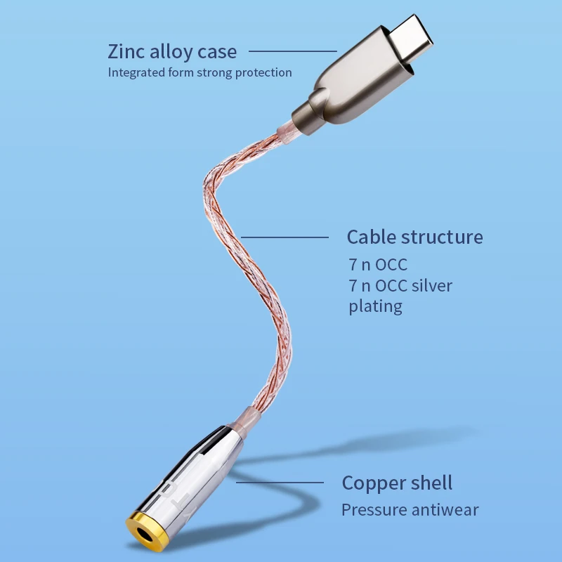 Adaptador de auriculares tipo c a 3,5, convertidor de Audio AUX de 3,5mm para Letv 2, Xiaomi, Huawei - imagen 2