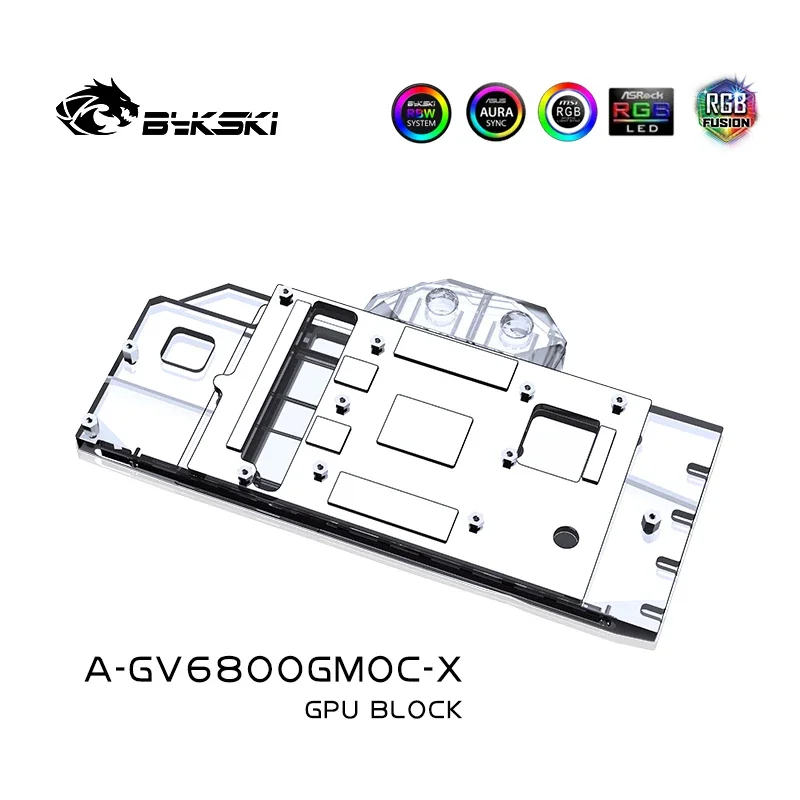 Bykski GPU bloque de agua para GIGABYTE Radeon RX6800 GAMING OC tarjeta de vídeo radiador refrigerado/placa de cobre engrosada A-GV6800GMOC-X
