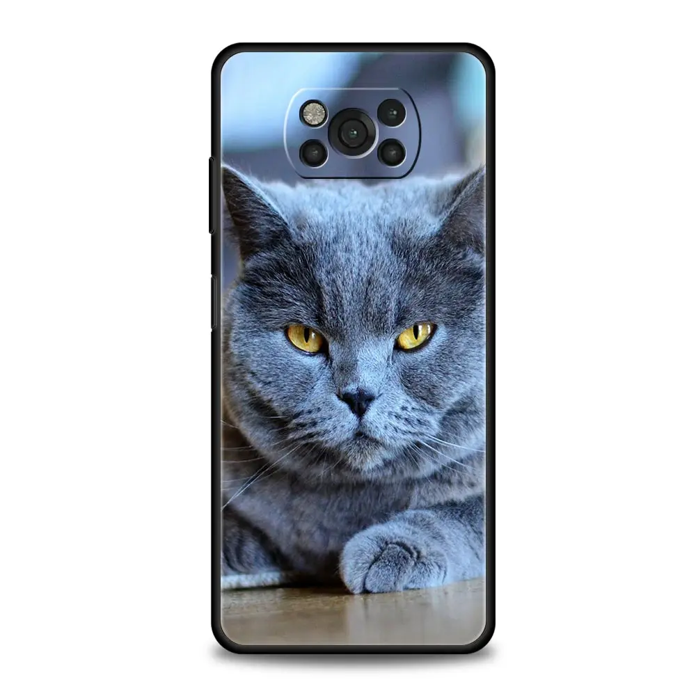 Funda de teléfono con fondo de gatos bonitos de dibujos animados para Xiaomi Poco X3 NFC M3 F3 F4 M4 X4 Mi Note 12T 12 Pro 10 11 Lite 10T 5G 11T 9T - imagen 3