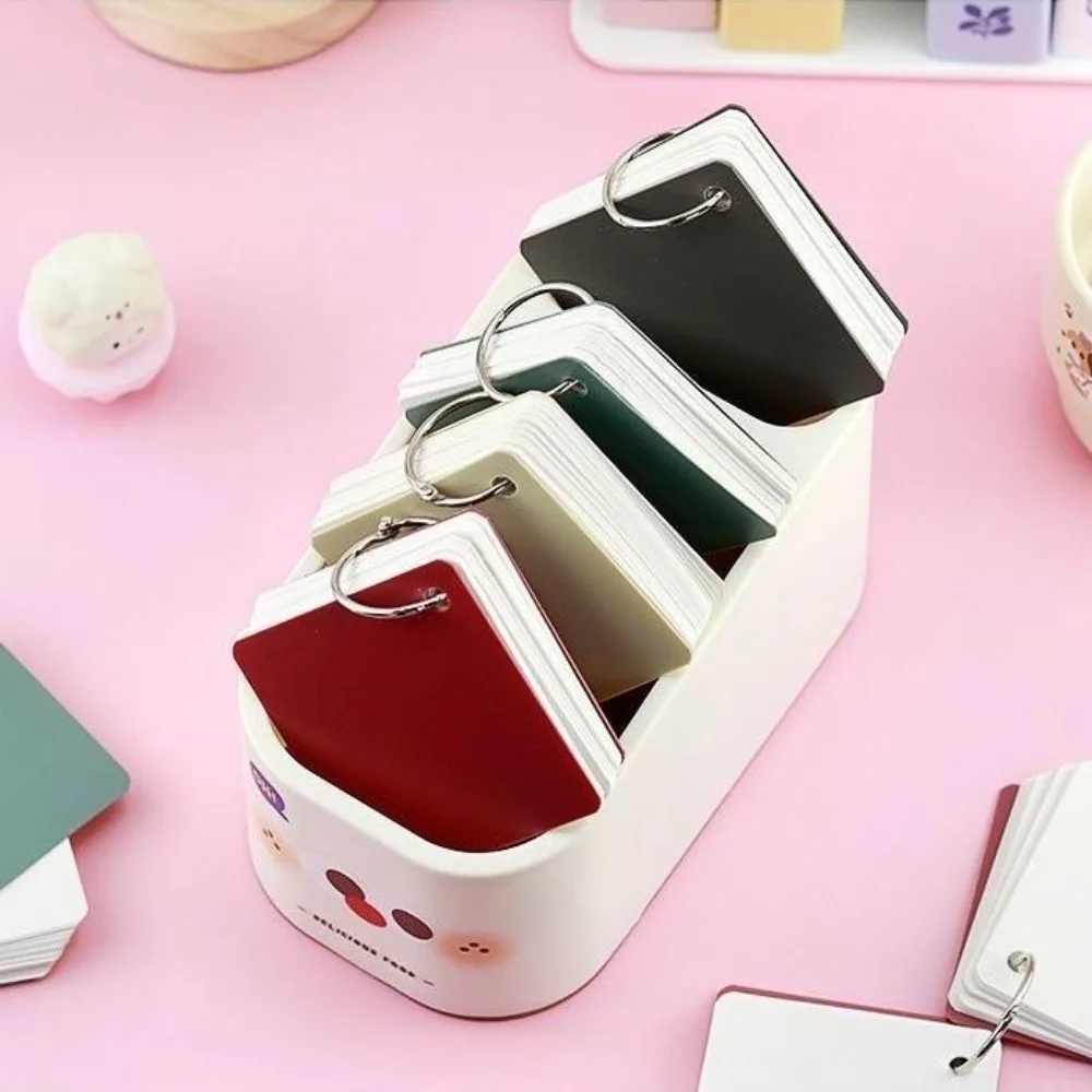 Carpeta de 80-320 hojas de papel, tarjetas flash en blanco con anillos de carpeta, libretas en espiral, Mini cuadernos, tarjetas de estudio, libro, papelería Kawaii - imagen 3