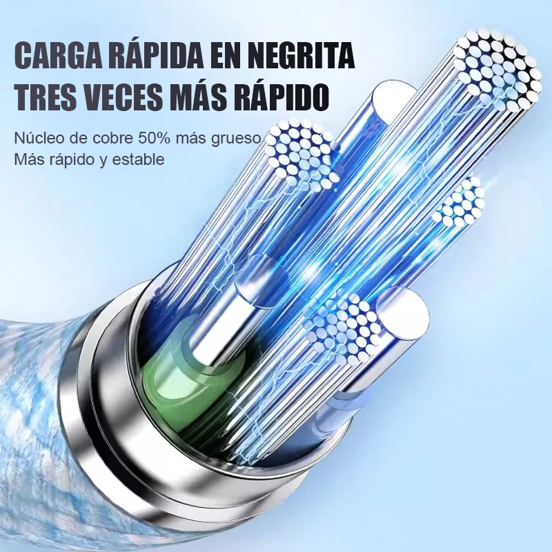 60W USB a Tipo C Cable de Carga Rápida Para el iphone 15 16 Pro Max Samsung Xiaomi OnePlus Huawei Cable de Sincronización de Datos Del Teléfono accesorios - imagen 3