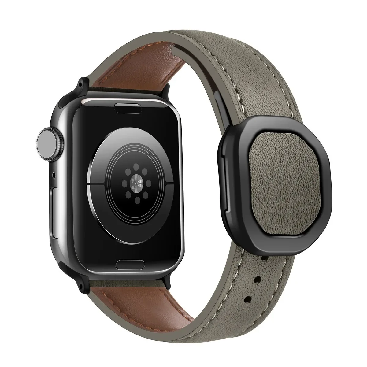 Correa de reloj para Apple Watch 42/44/45/46/49mm 40/41mm correa de reloj de moda de cuero PU para reloj serie Ultra2 11/10/9/8/7/6 - imagen 5
