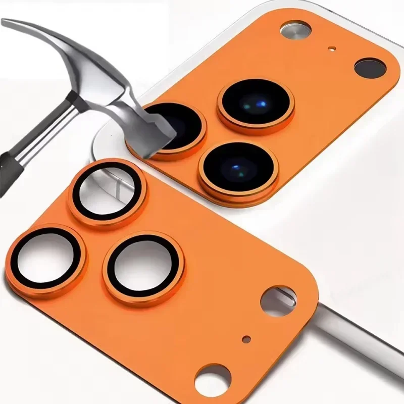Para iPhone 17 Pro Max 17Air 17Pro Armor Protector de cámara Funda de anillo de aleación con lente y tapa de metal de vidrio templado para iPhone 17 Pro - imagen 5