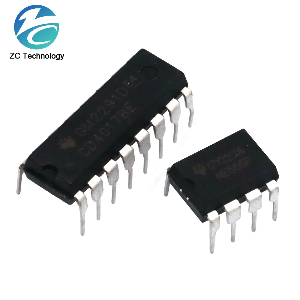 Dados electrónicos NE555 módulo LED CD4017 DIY Kit 5mm LED rojo 4,5-5V piezas de dados LED Fun Breadboard Diy electrónico - imagen 4