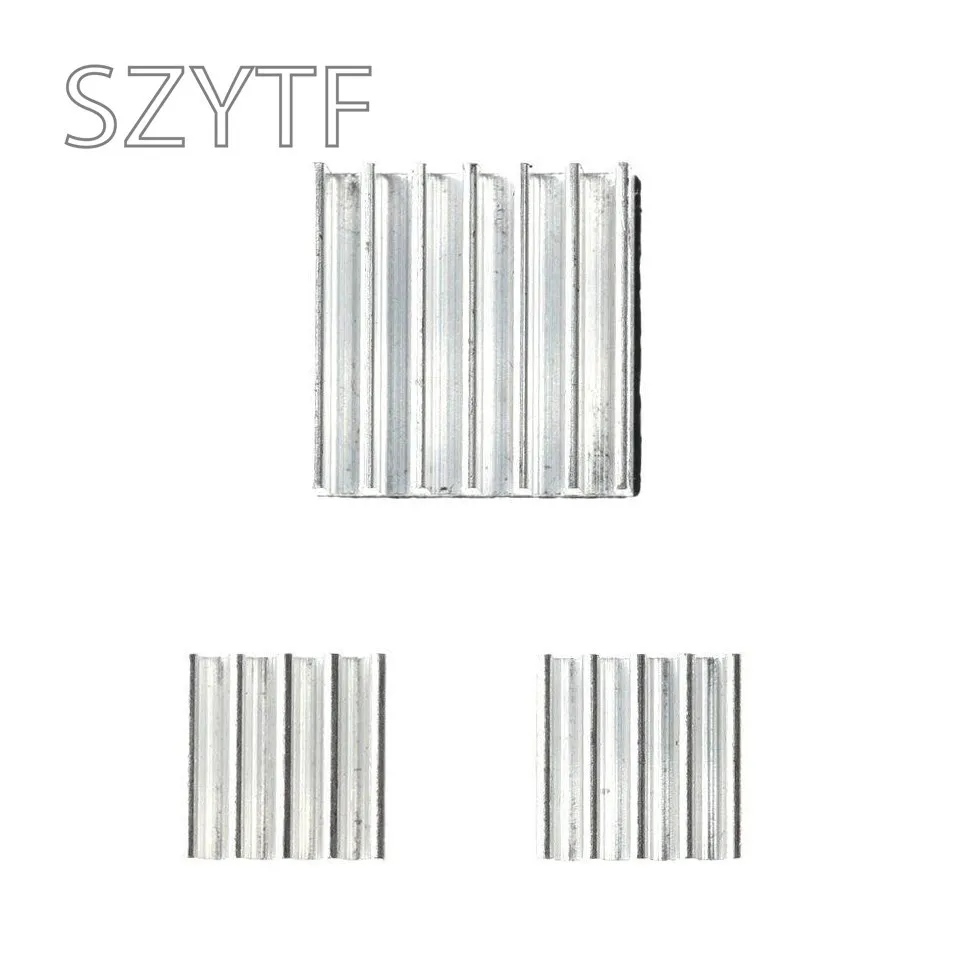 Disipador de calor adhesivo para Raspberry Pi, Kit de disipador de calor de aluminio puro, radiador para refrigeración, 3 piezas - imagen 2