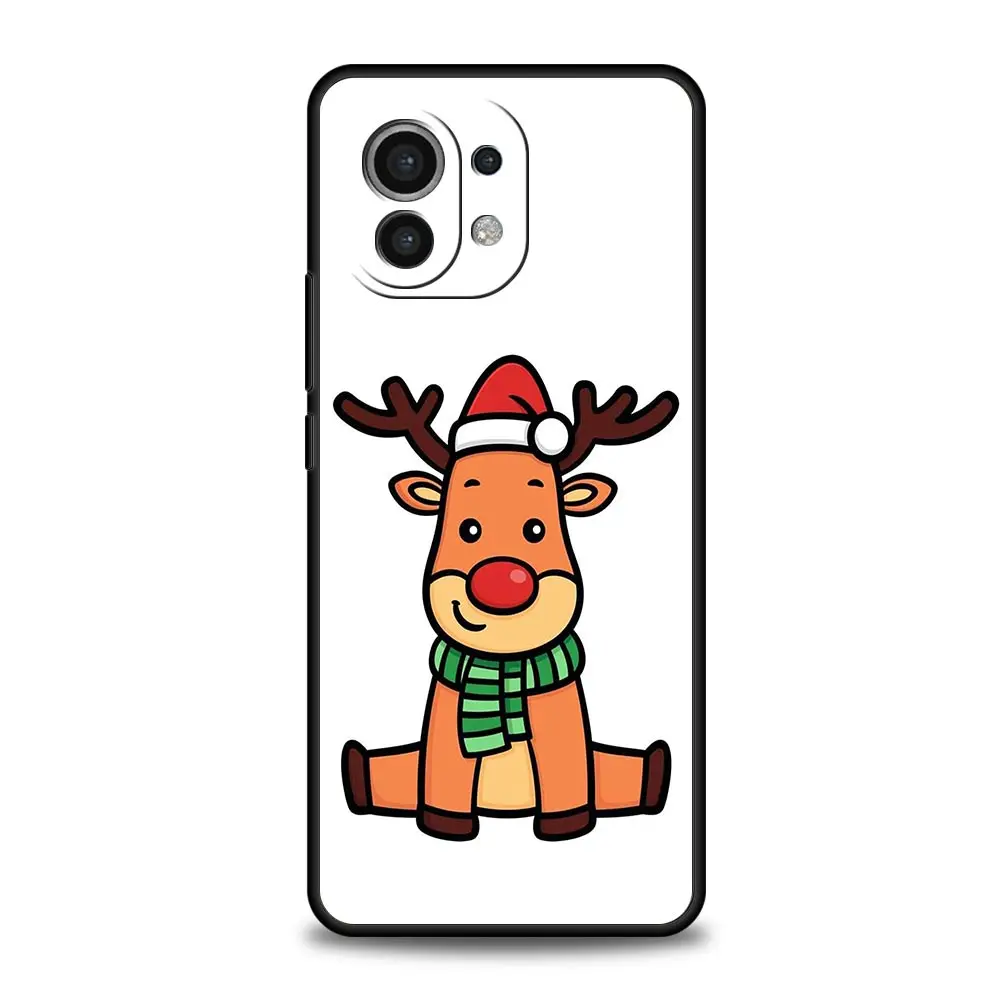 Funda de teléfono para Xiaomi Mi 14 13 12 11 Lite 13T 12T 11x11T 10T Pro 9T Note 10 Lite, funda de silicona negra de Navidad Santa Claus - imagen 5