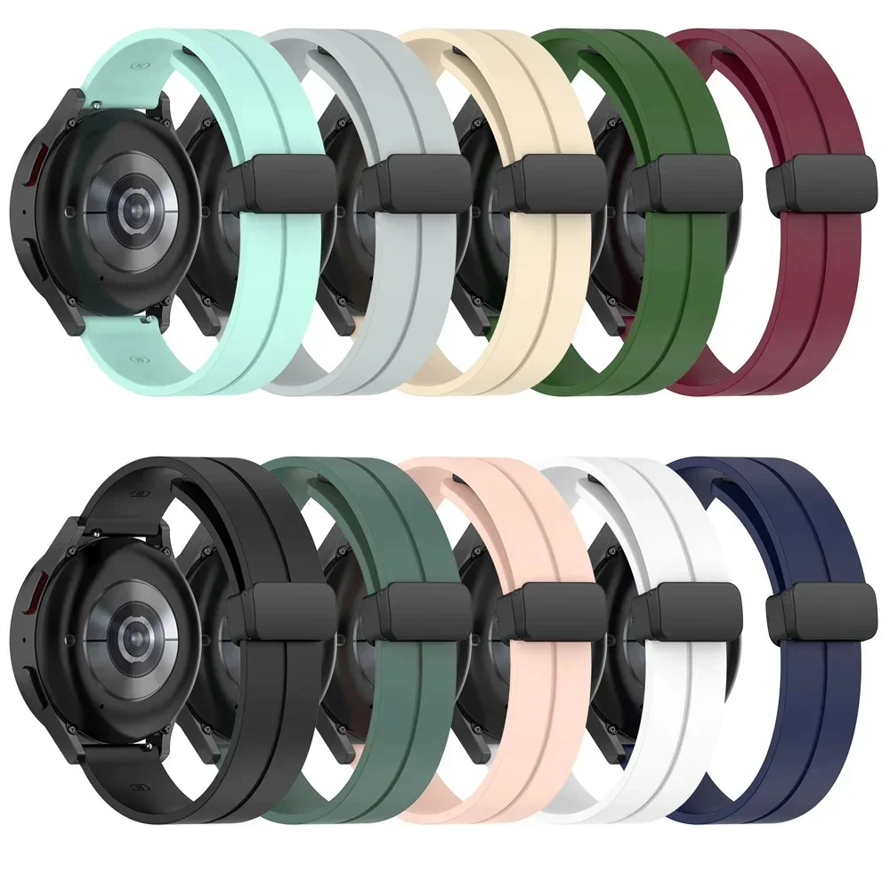 Correa de reloj con cierre magnético de 22 y 20mm para Huami Amazfit Bip 6 5, pulsera deportiva de silicona para Amazfit GTS 4 3 2e 2 mini GTR 4 3 - imagen 2