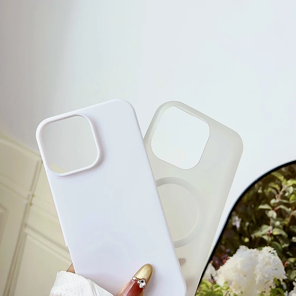 Funda de teléfono de carga inalámbrica magnética de Color caramelo 2 en 1 de lujo para iPhone 11 13 14 15 16 Pro Max 12 TPU a prueba de golpes + Funda de PC - imagen 5