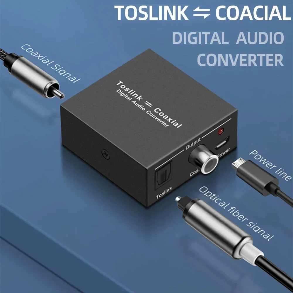 Convertidor de Audio Digital bidireccional, convertidor Coaxial Digital a óptico, interruptor de Audio óptico a Coaxial o Coaxial a óptico - imagen 3