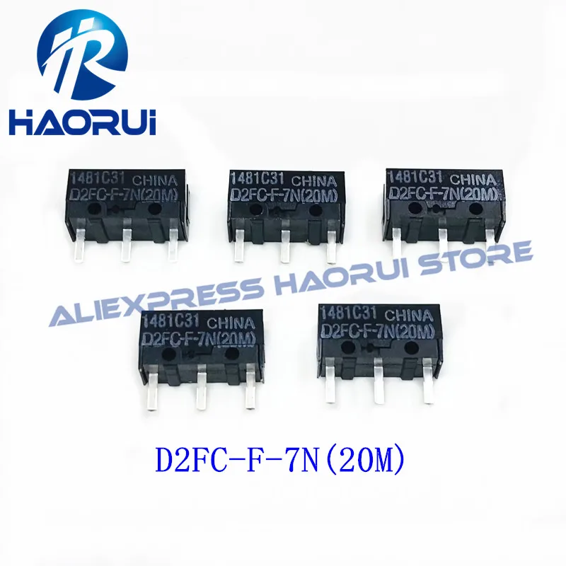 Microinterruptor de ratón de 10 piezas, D2FC-F-7N(20M) adecuado para Botón de 10M 50M de Steelseries Logitech G403 G603 G703, ratón D2FC F 7N 20M