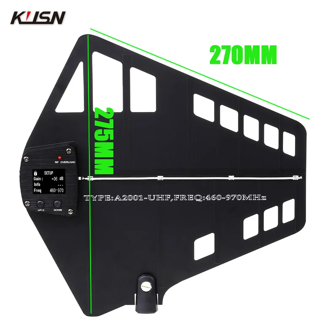 Divisor de antena de banda ancha para micrófono UHF UA80-A2001, 450-1000MHZ, Cables coaxiales direccionales de BNC-BNC de señal RF, 16 ranuras - imagen 5