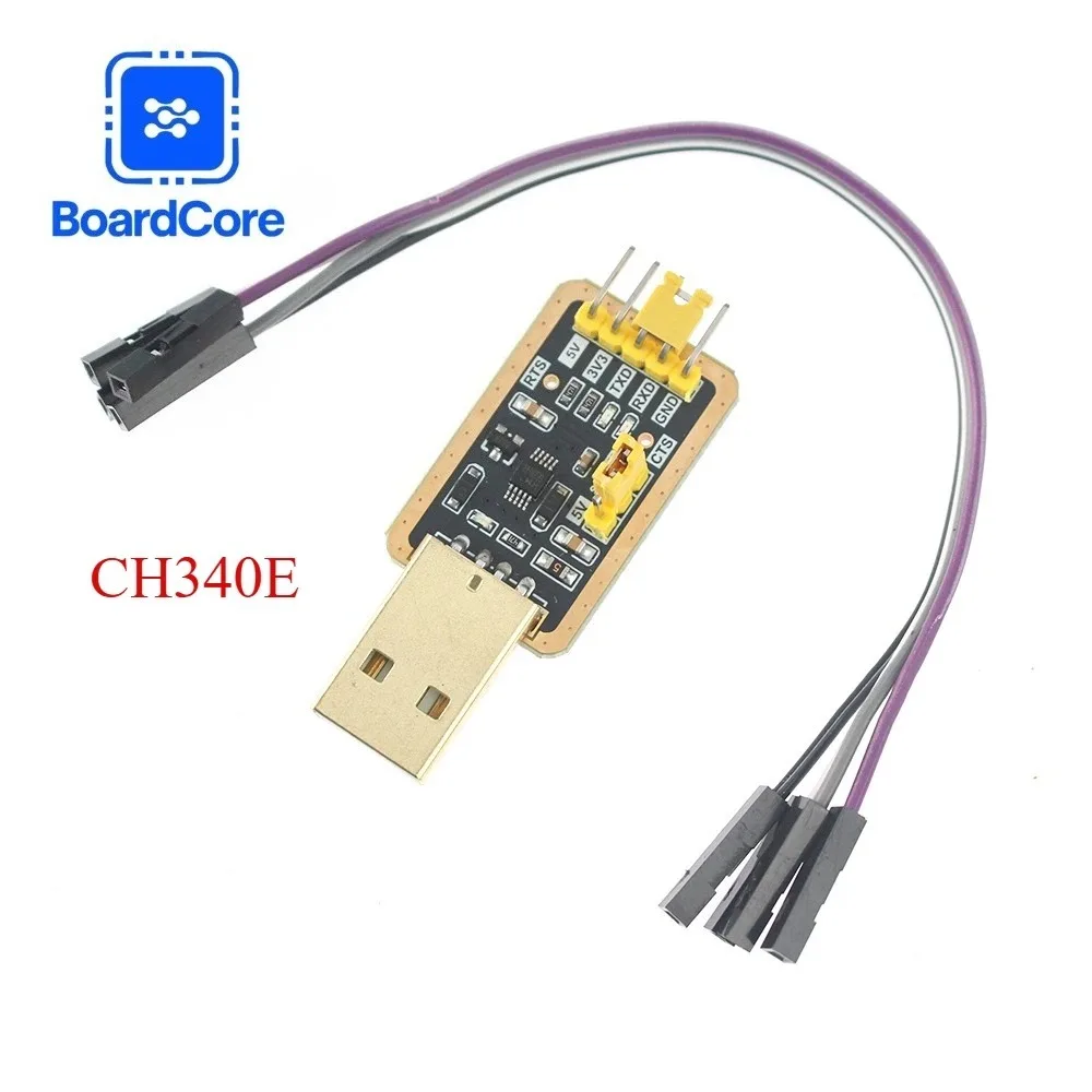 Módulo CH340E CH340 RS232 Módulo convertidor USB a TTL 3,3 V 5 V módulos de puerto serie USB con línea de descarga STC para Arduino