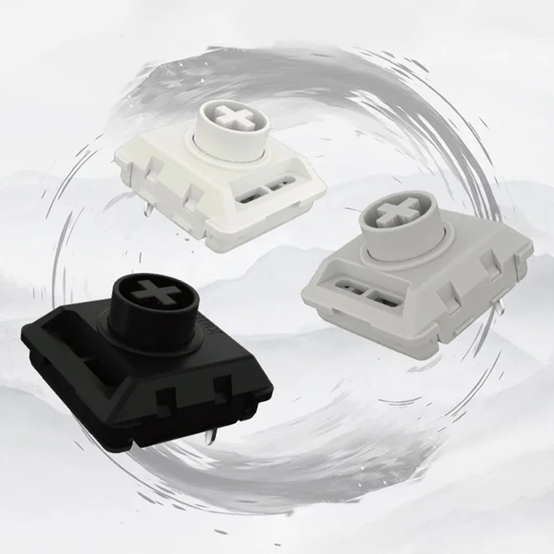 Kailh-interruptor de la serie Elenments, interruptor de perfil bajo POM RGB para teclado lineal, blanco, lluvia, nube negra, ocultar la montaña