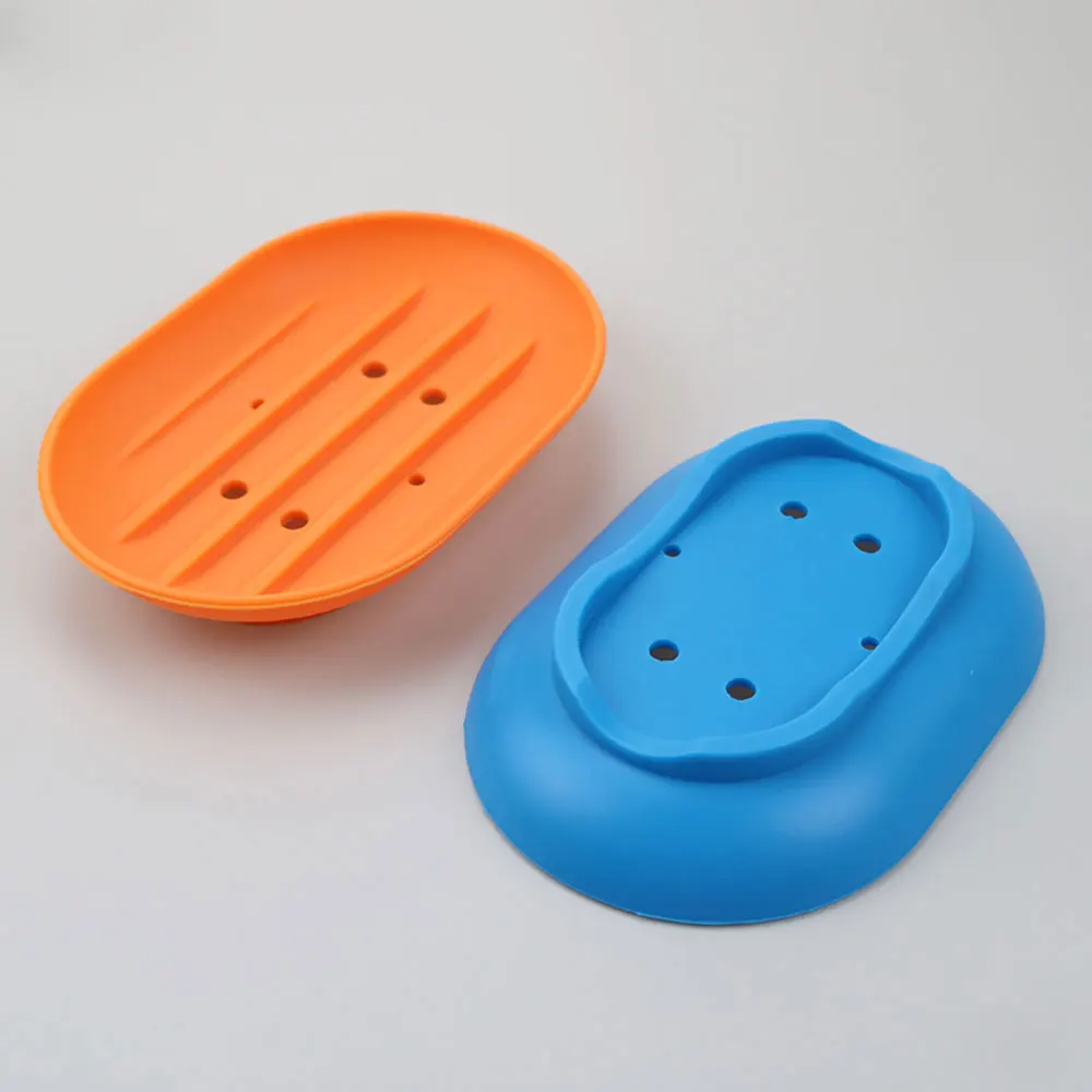 JCD-jabonera Flexible de silicona para baño, soporte de viaje, Color caramelo, jabonera caliente - imagen 2