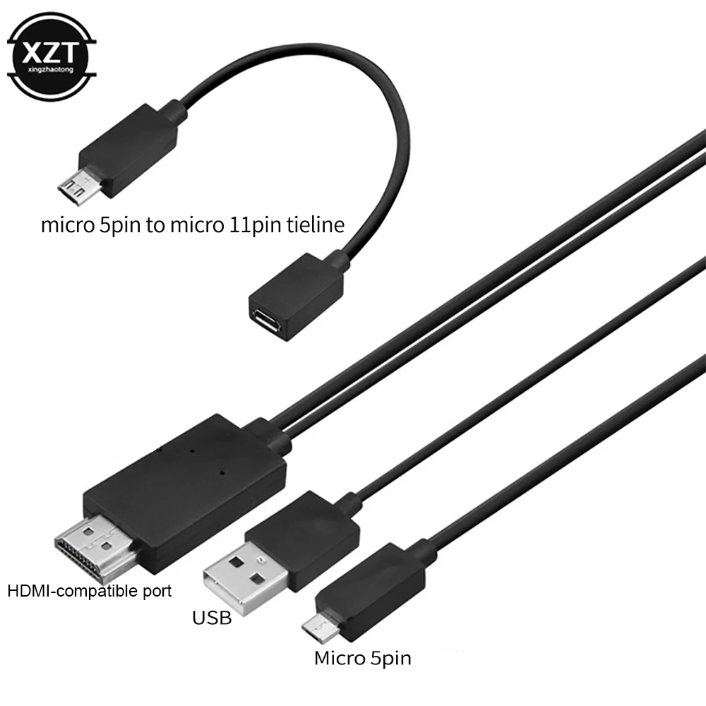 Cable Micro USB MHL a HDMI compatible con 5 pines y 11 pines 1080P HD TV Cables adaptador para teléfono Samsung HuaWei Xiaomi HTC Android - imagen 4