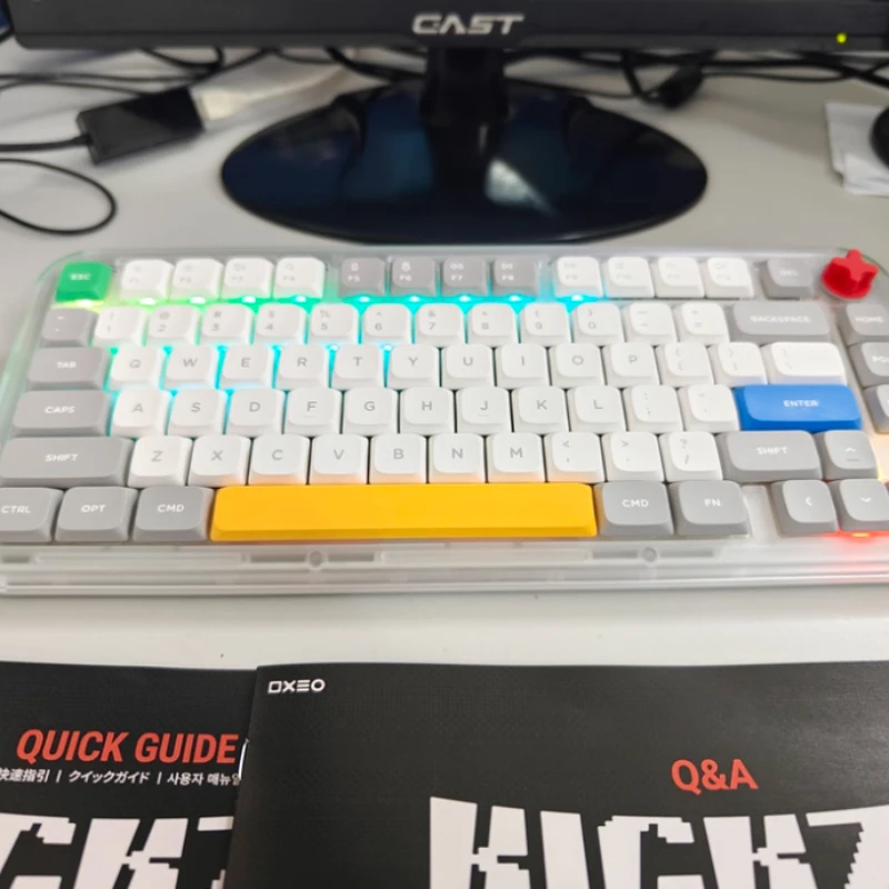 NuPhy Kick75 teclado trimododo Bluetooth interruptores silenciosos inalámbricos altura ajustable personalizable para juegos de escritura diarios de oficina - imagen 4