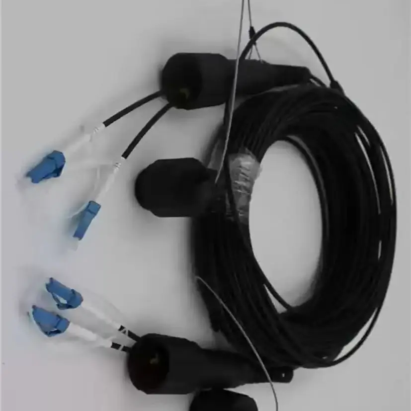 Cable de conexión de fibra óptica 2 núcleos TPU LC-LC 150mtr 3mm impermeable SM MM OM3 blindado CPRI TPU LSZH cable multimodo FTTH FTTA puente - imagen 3