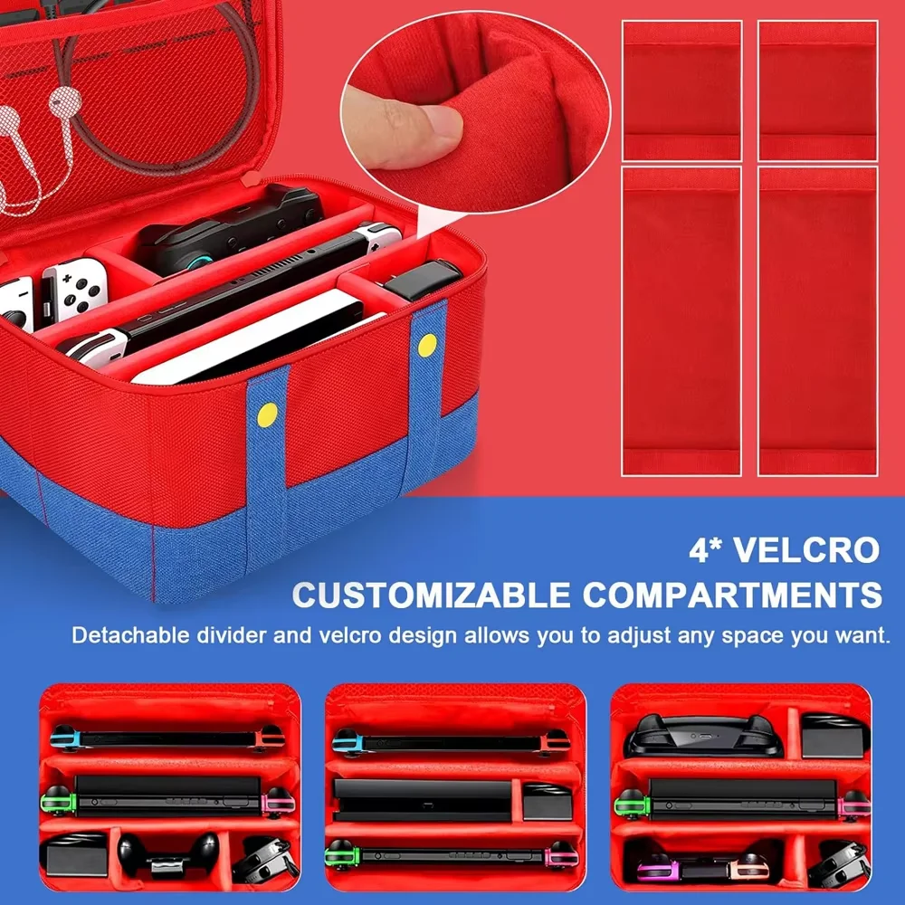 Funda protectora para Switch, bolsa de almacenamiento de viaje para controlador Nintendo OLED, accesorios para Switch - imagen 5