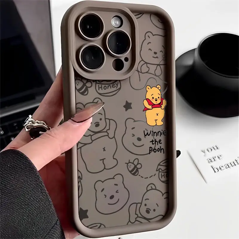 Funda de teléfono suave de Disney Winnie Pooh para Samsung Galaxy S23 Ultra S22 S21 Plus S20 FE A12 A32 A52 A52S A53 A14 A34 A54 A13 A23 A33 - imagen 2