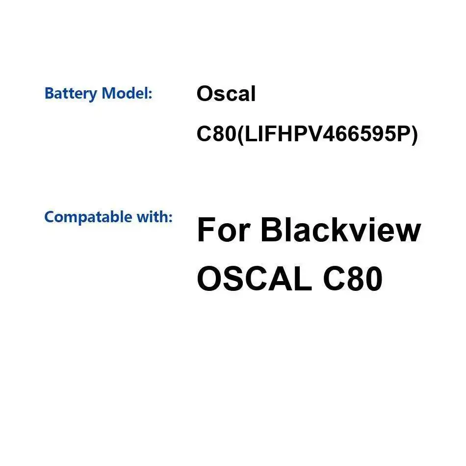 Batería de repuesto Premium segura para teléfono móvil, 5180Mah, para Blackview Oscal C80 LIFHPV466595P