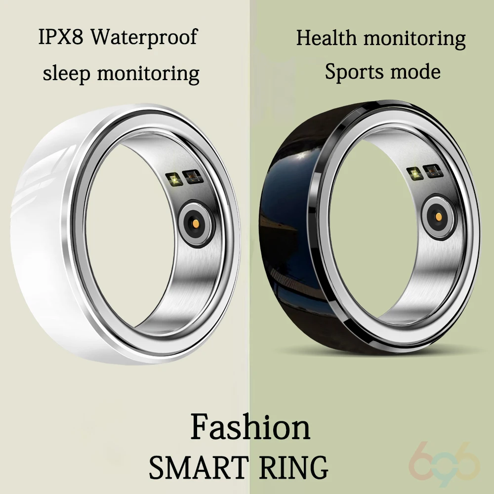 Anillo inteligente para hombre y mujer, frecuencia cardíaca, presión arterial, oxígeno, prueba de sueño, conteo de pasos de acero inoxidable, anillos de dedo multideportivos, regalos