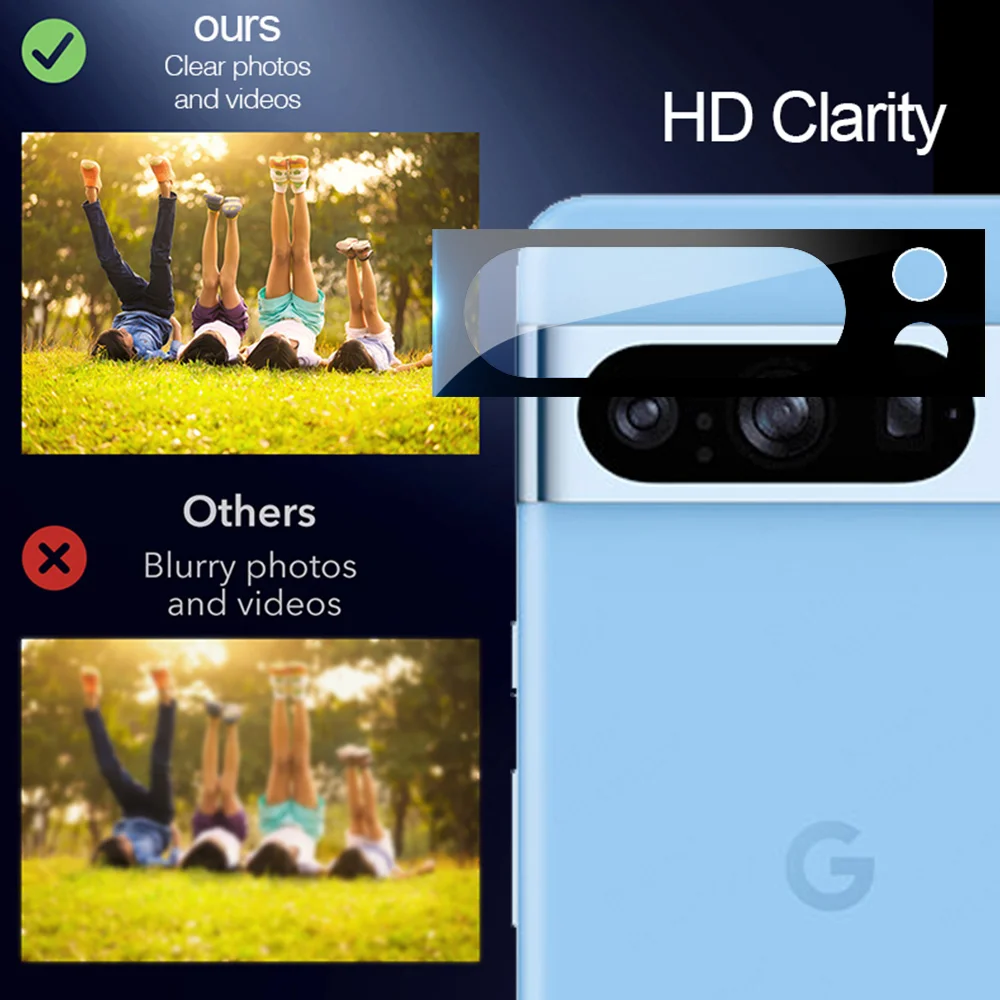 Protector de cámara curvado 3D, cubierta de vidrio templado para Google Pixel 8 Pro 5G, funda protectora de lente Gogle Pixel8 Pixel8Pro 8Pro, 3 piezas - imagen 3