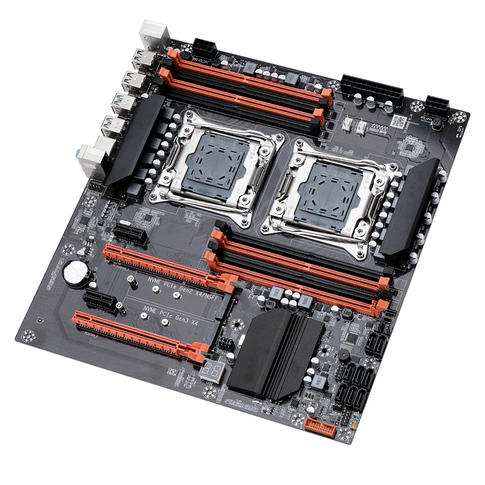 MOUGOl X99 Juego de placa base para juegos de CPU dual intel Xeon E5 2680 V4 y DDR4 64GB (4*16GB) LGA2011-3 M.2 NVME para servidor ordenador Host - imagen 4