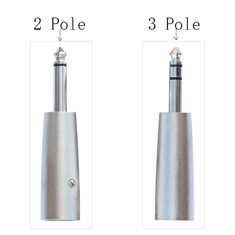 Adaptador macho XLR de una pieza a 6,35mm/6,5mm para mezclador de guitarra, amplificador estéreo, micrófono - imagen 2