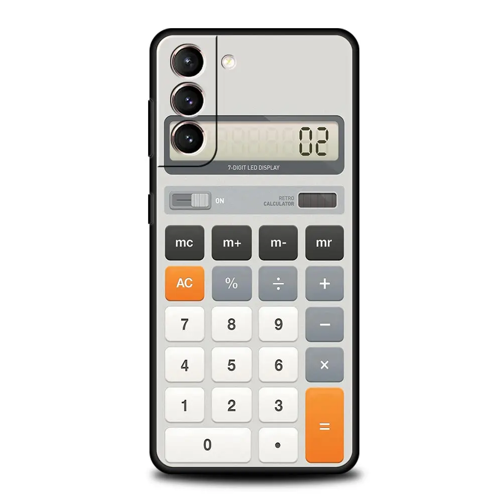 Funda de teléfono con calculadora Retro para Samsung Galaxy S25 S24 S23 S22 S20 Ultra S21 FE 5G S10 Plus S10E, funda suave de TPU - imagen 5