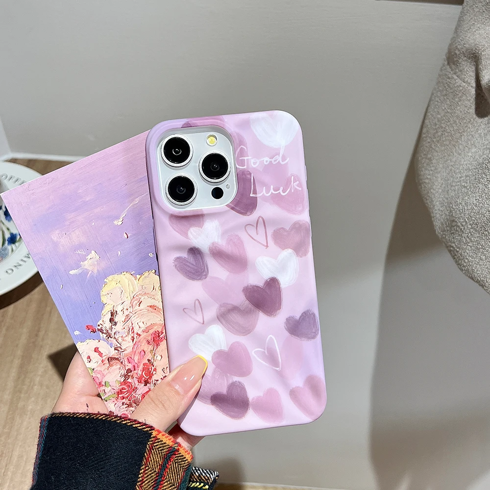 Luxury Love Heart Soft Shockproof Bumper Fashion Phone Case For iPhone 11 12 13 14 15 16 Pro Max Cute Silicone Back Cover Case - imagen 5