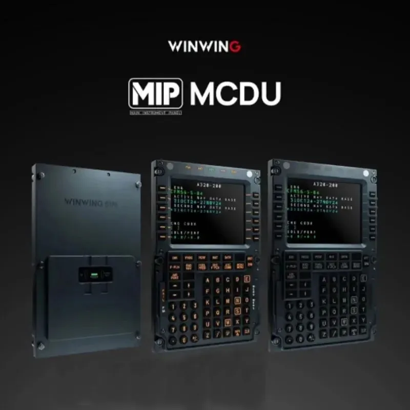 WINWING Simulador de vuelo MCDU Toliss Fenix Pantalla de control de vuelo Panel de control de aviación civil A320 para X-Plane MSFS - imagen 3