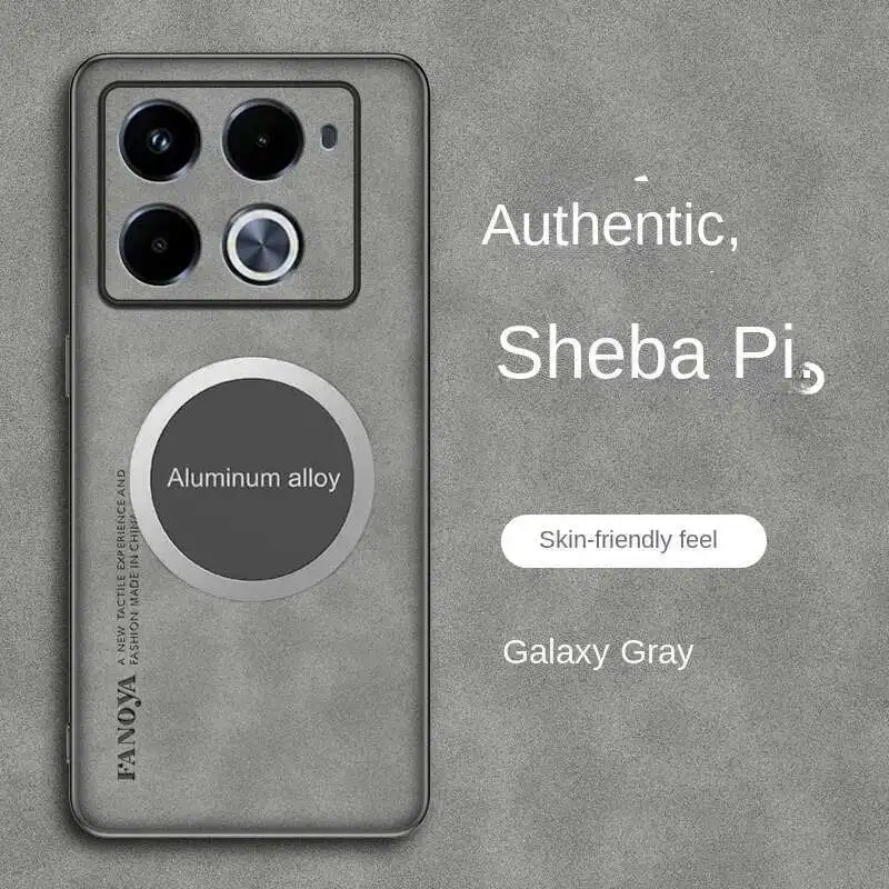 Funda de piel de oveja para Infinix Note 40 50 Pro 50s, funda protectora magnética para coche para hot 60 Note 50 Pro Plus - imagen 2