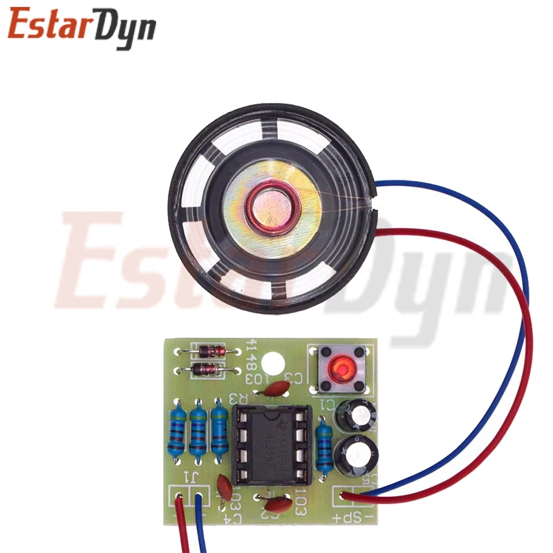 NE555 timbre Suite producción electrónica timbre Suite DIY Kit Ding dong timbre PCB laboratorio de soldadura - imagen 4