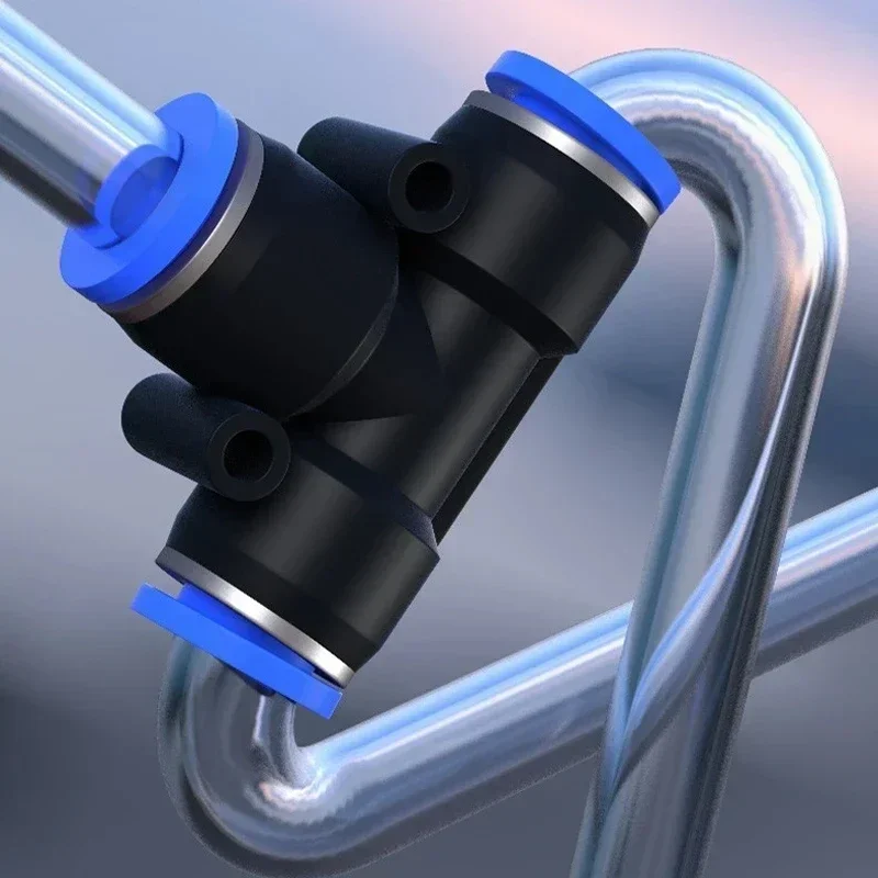 Accesorios neumáticos Conector rápido Conectores de tubo de manguera de aire Plástico PU PY 4 mm 6 mm 8 mm 10 mm 12 mm Empuje en el enchufe - imagen 4