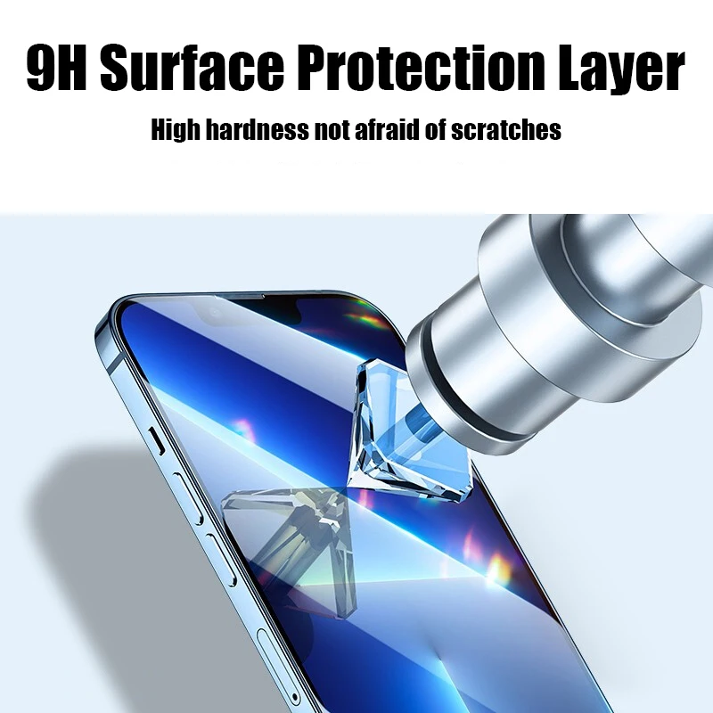 4 Uds vidrio templado transparente 9H HD para iPhone 17 Air 16 15 Plus 14 13 12 mini 11 Pro X Xs Max XR película protectora de pantalla - imagen 5