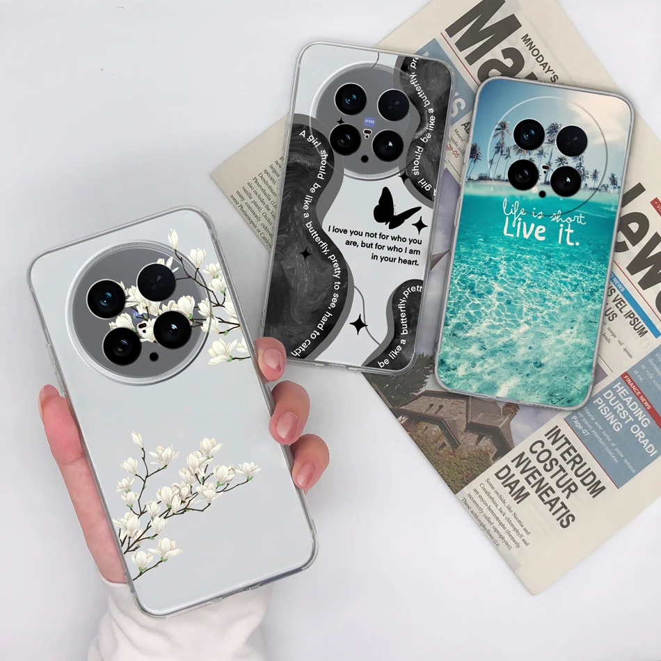 Para Vivo X200 Ultra funda de Color degradado cubierta trasera transparente para Vivo X 200 Ultra 5G silicona suave anticaída protectores de teléfono delgados - imagen 5