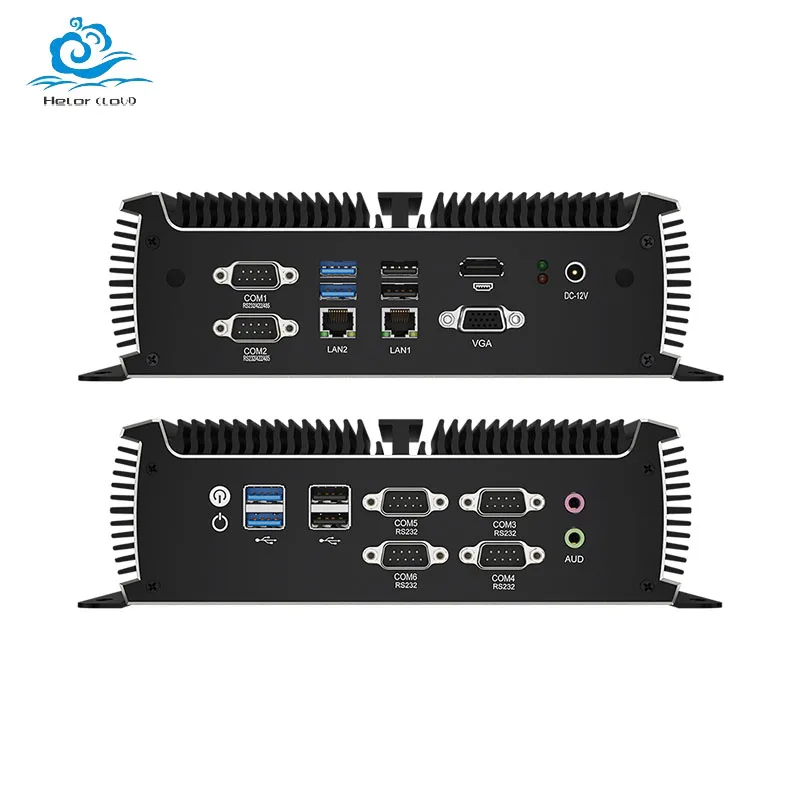 Helorpc Mini PC industrial con Intel i5-4200U/i5-6300U/i5-1135G7 compatible con Win10/Linux con 4xUSB3.0 4xUSB2.0 1xHDMI computadora