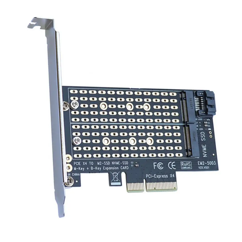 Adaptador Pcie a M2/m.2, tarjeta Dual Nvme/mie, Pci-e 3,0 X4 Gen3 Ssd M2 a Sata Pci-e, tarjeta M Key B, sistema operativo Linux - imagen 5