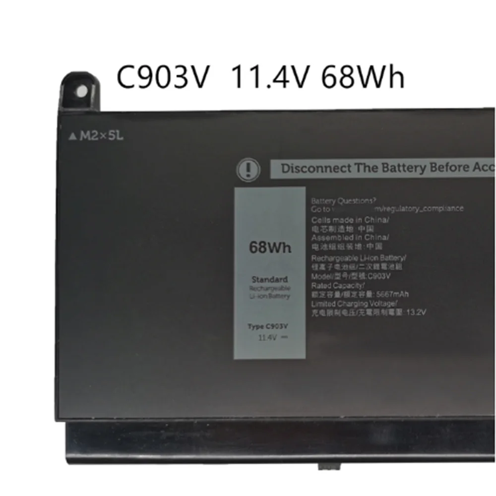 PKWVM-batería Original para ordenador portátil Dell Precision 7550, 7560, 7750, 7760, 95WH, C903V, 68WH, CR72X, 17C06, 447VR, 68ND3, J0VNR - imagen 4