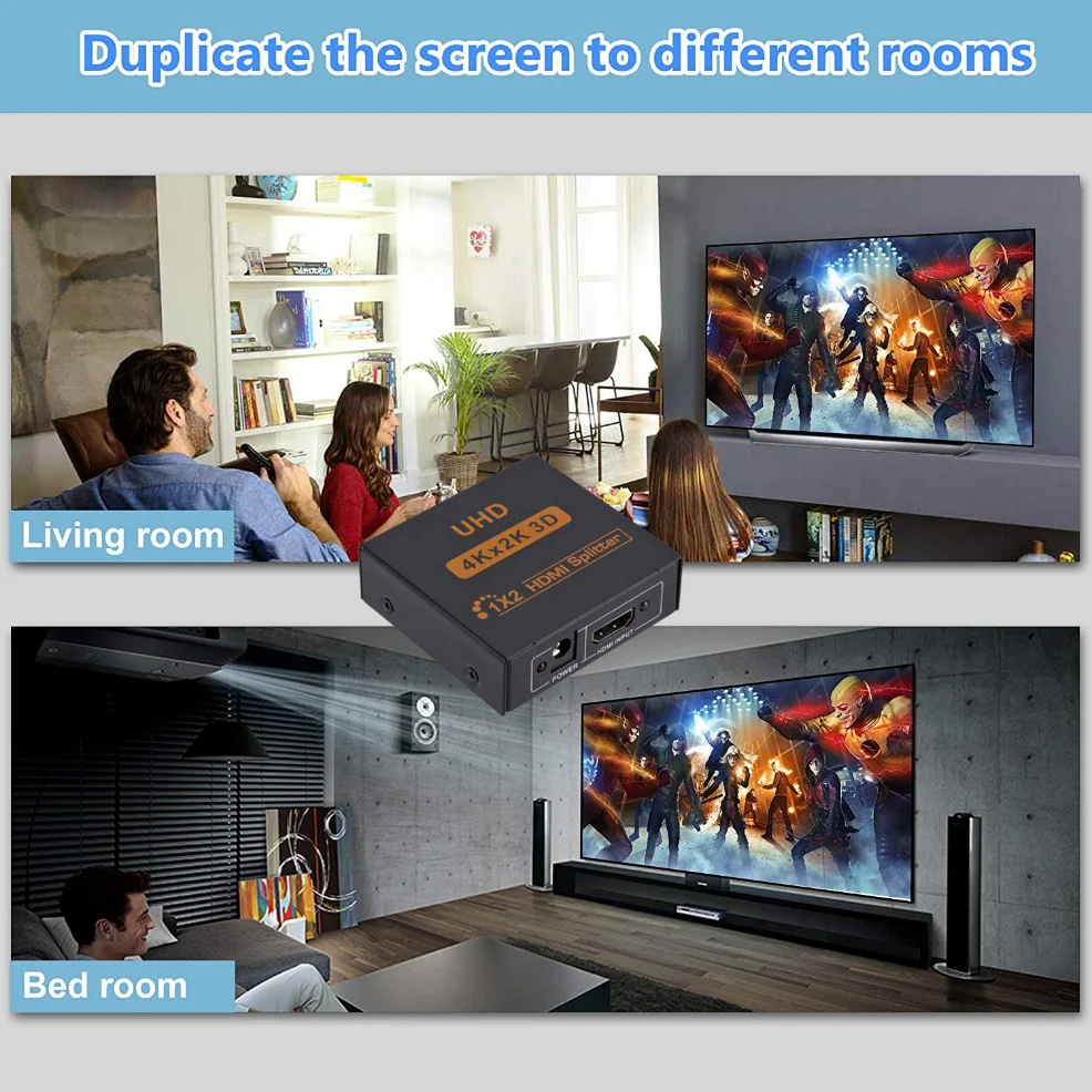 Divisor HDMI 1 a 2 Puertos – 4K para PS4, Xbox, PC - imagen 5