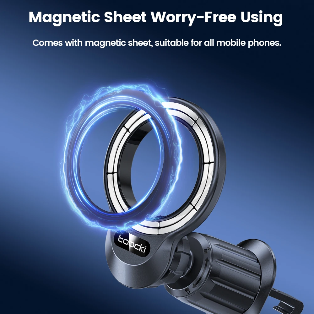 Toocki-soporte magnético con ventosa para coche, soporte giratorio de 360 ° para ventilación de aire, para iPhone 15, 14, 13, 12 Pro Max - imagen 5