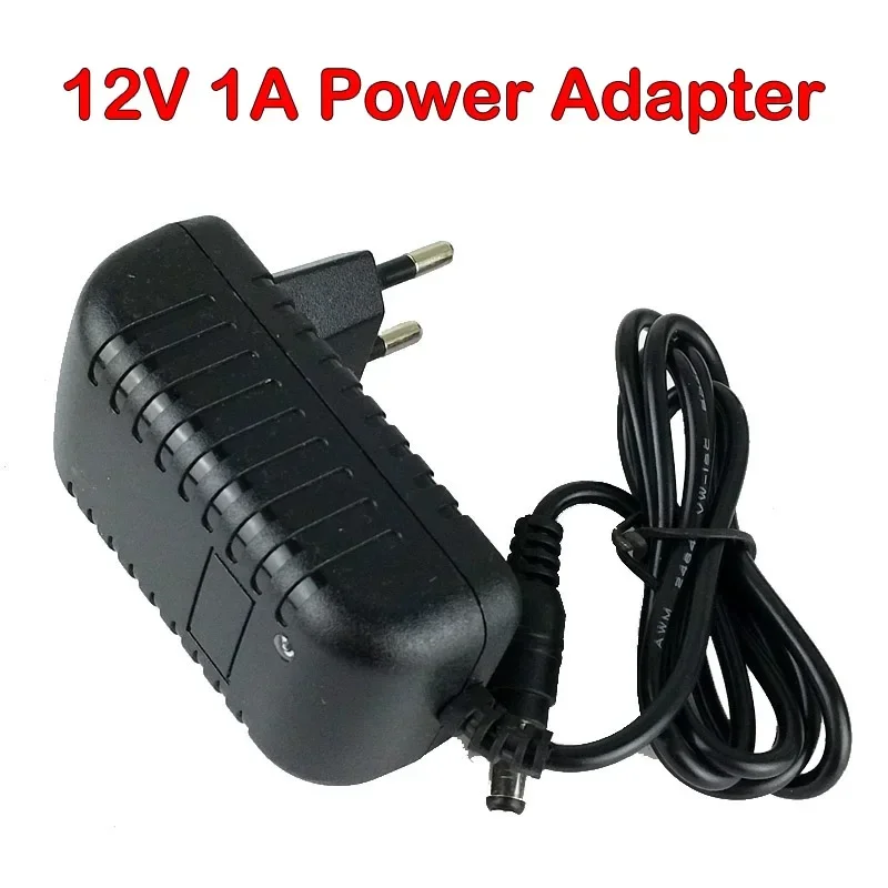 Adaptador de cámara/adaptador de corriente DC 12V 1A enchufe UE o EE. UU. para cámaras CCTV de 12V