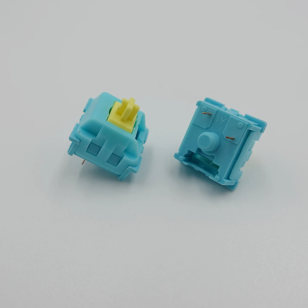 KTT-Interruptor de sal marina y limón, Teclado mecánico, contenido lineal, Color azul, 3 pines, 45g, gatillo de fuerza, GK61, Anne Pro 2, el mejor paquete - imagen 4