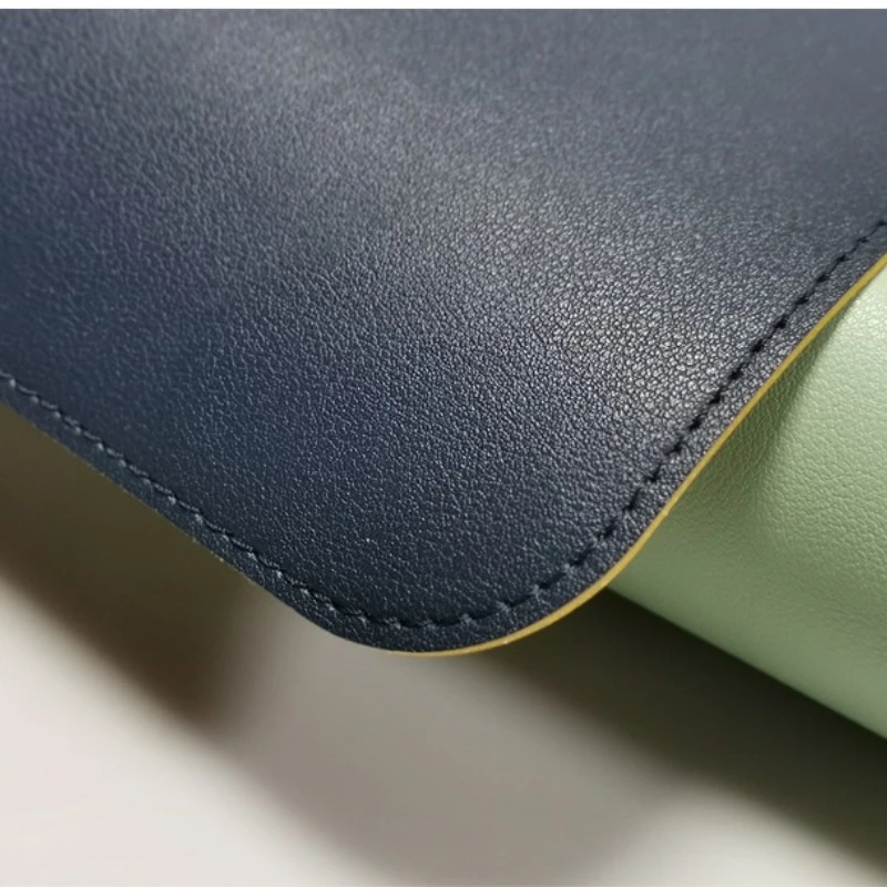 Alfombrilla de ratón de cuero de doble cara, logotipo personalizado impermeable, tamaño grande, antideslizante, impermeable, fácil de limpiar, alfombrilla de escritorio, uso ergonómico - imagen 2