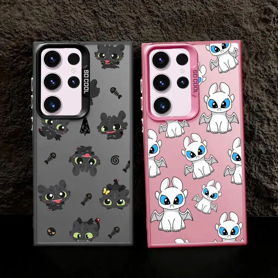 Funda de teléfono con bonito dragón de dibujos animados para Samsung Galaxy S24 FE Note 20 Ultra S25 S23 S25Plus S24Ultra S20 FE S21 S22 carcasa Ultra suave - imagen 5