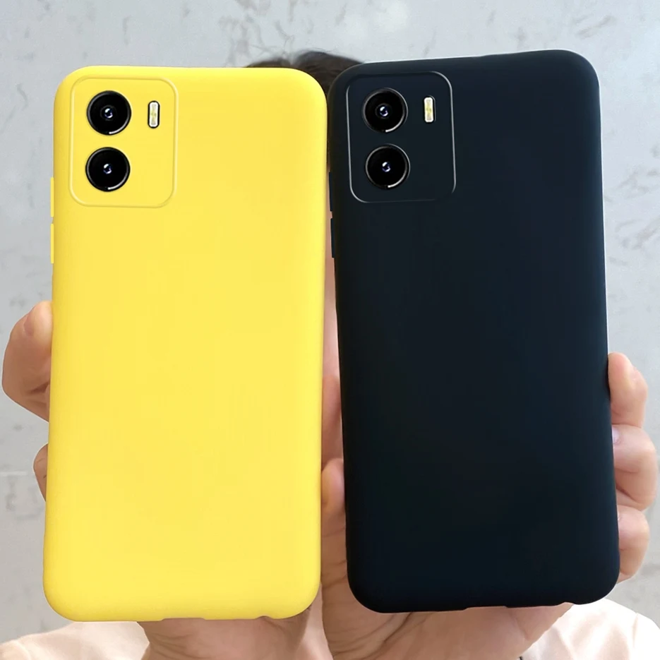 Para Vivo Y15s funda bonita Color caramelo mate funda de teléfono de silicona suave para Vivo Y01 Y 01 contraportada Vivo Y15a Y 15 s bolsas Capa