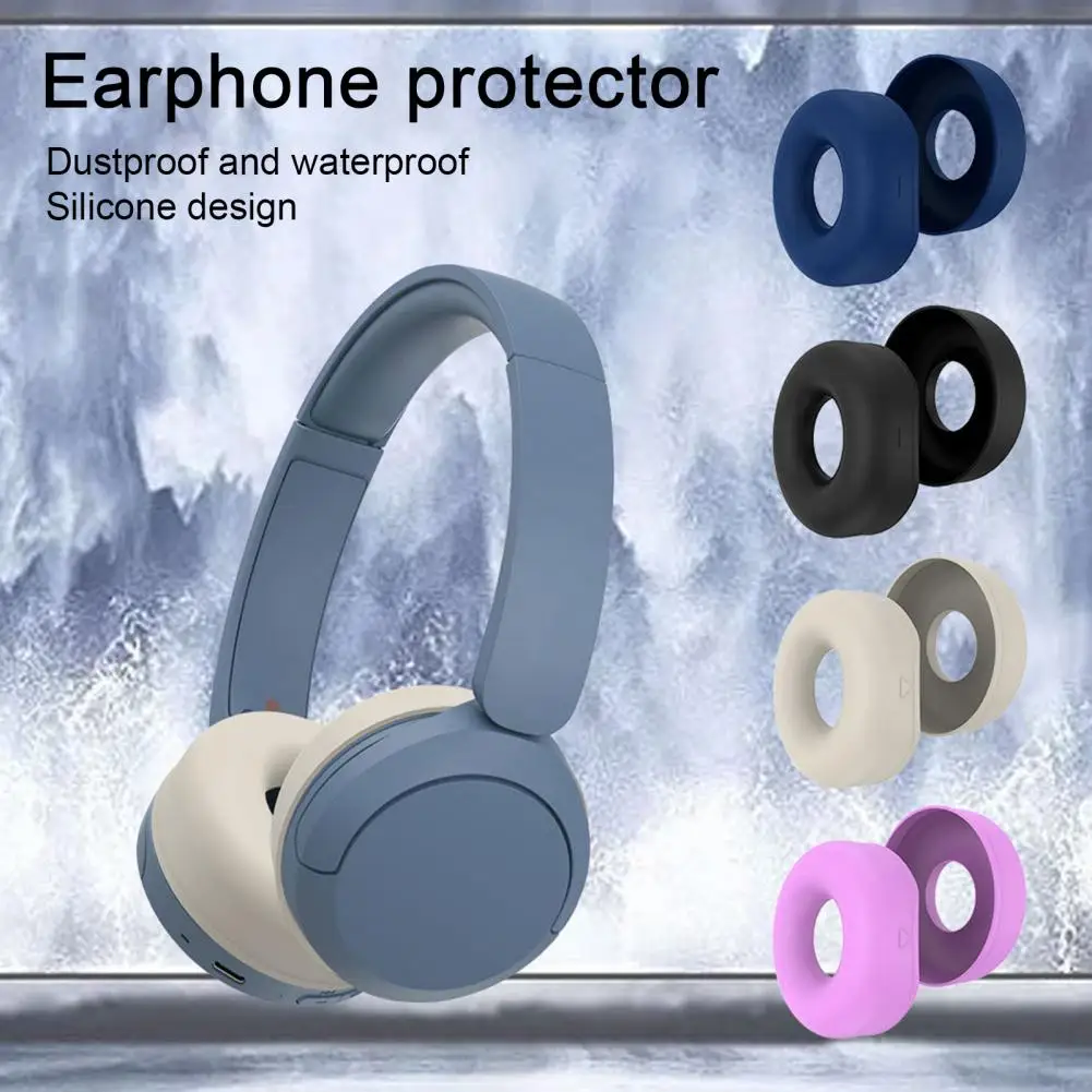 2 fundas piezas para auriculares, accesorios para auriculares, protectores de orejeras a prueba de polvo, protectores de Auriculares resistentes a la suciedad - imagen 3