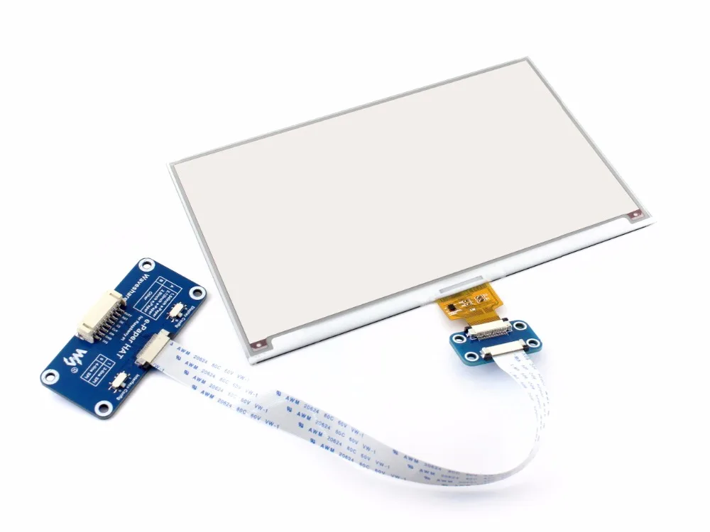 Waveshare Sombrero de pantalla de tinta electrónica de papel electrónico de 7,5 pulgadas (B) para Raspberry Pi, 800 × 480, rojo/negro/blanco, sin retroiluminación, bajo consumo de energía - imagen 4