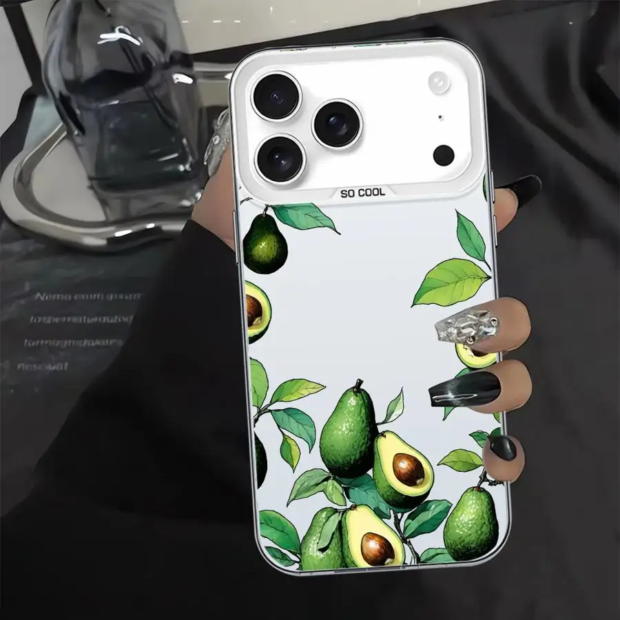 Funda de fruta de aguacate para iPhone XS 14 17Air 12 11 16 17 Pro Max XR 16e 13 15 Plus cubierta trasera del teléfono - imagen 3
