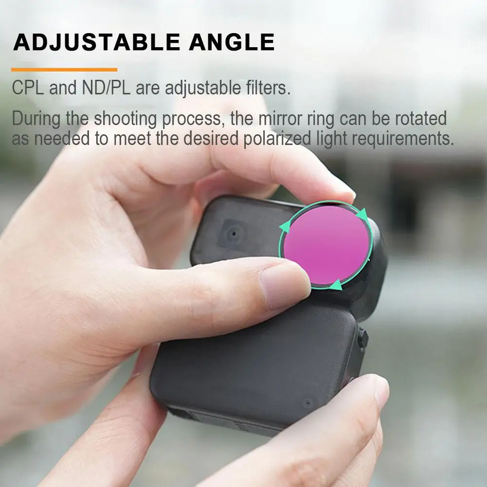 Sunnylife para DJI Osmo Nano filtro MCUV/ND8/ND16/CPL/1/4 accesorios de Cámara de Acción suave negro filtros de lente protectores impermeables - imagen 4